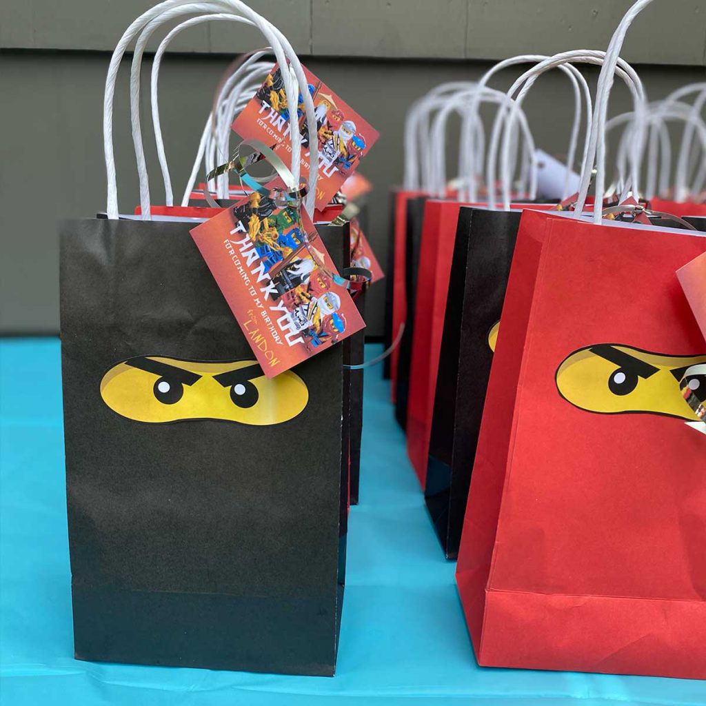 Ninja Birthday Party Favor Bag